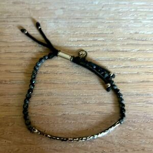 Gorjana black grey silver bracelet.